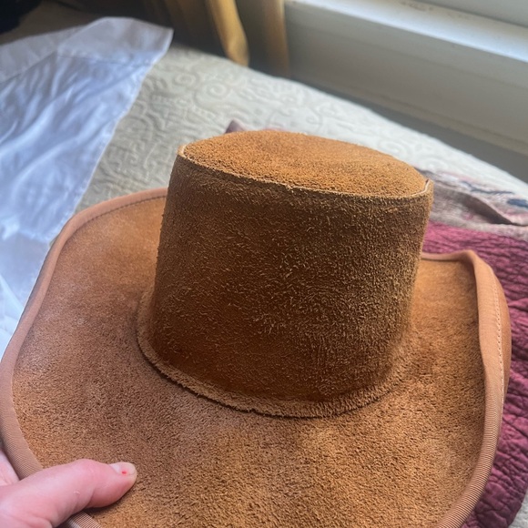 SKULLY\'S by HENSCHEL HATS BROWN SUEDE COWHIDE LEATHER OUTBACKER BUSH HAT USA M main image 5